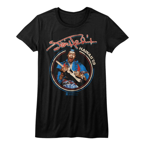 Jimi Hendrix Hawaii 69 Womens T-Shirt - HYPER iCONiC