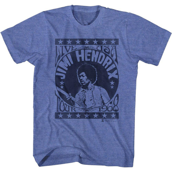 Jimi Hendrix Live Usa Tour 68 T-Shirt - HYPER iCONiC