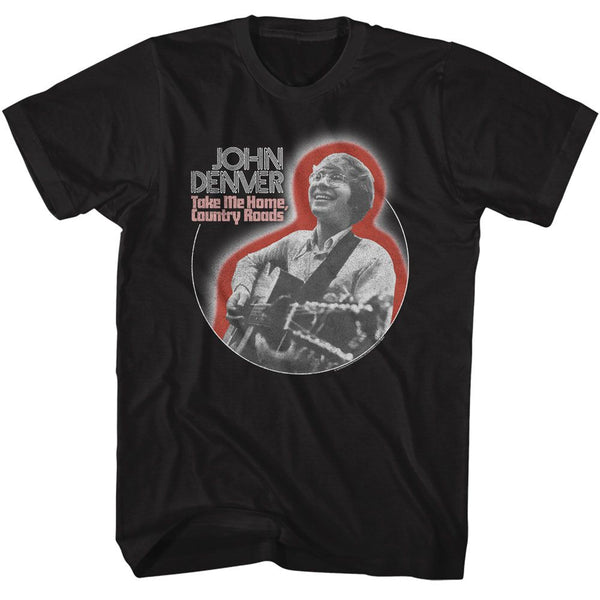 John Denver - Playing Guitar Circle Boyfriend Tee - HYPER iCONiC.