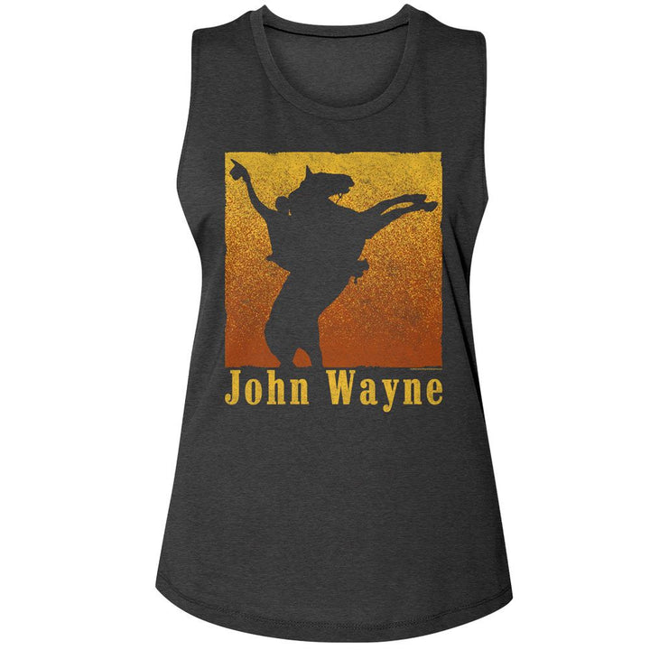John Wayne - Rearing Horse Muscle Womens Muscle Tank Top - HYPER iCONiC.