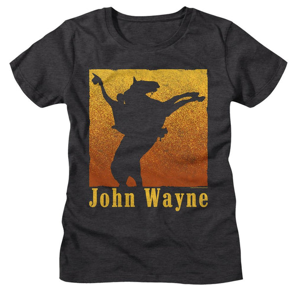 John Wayne - Rearing Horse Womens T-Shirt - HYPER iCONiC.