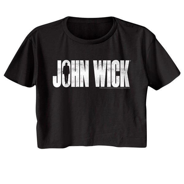 John Wick - Silhouette Womens Crop Tee - HYPER iCONiC.