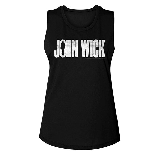 John Wick - Silhouette Womens Muscle Tank Top - HYPER iCONiC.
