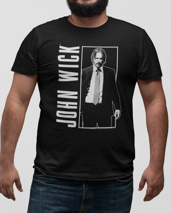 John Wick - Simple Bw Big and Tall T-Shirt - HYPER iCONiC.