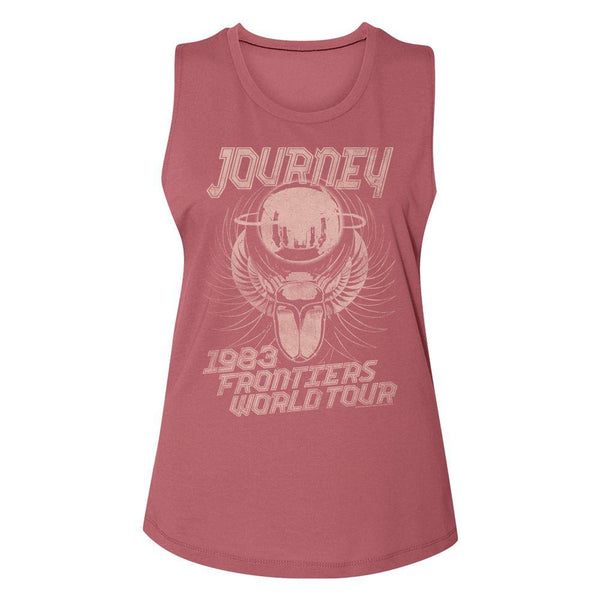 Journey 1983 Frontiers Womens Muscle Tank Top - HYPER iCONiC