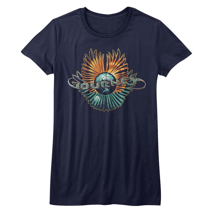 Journey Orange And Teal Womens T-Shirt - HYPER iCONiC
