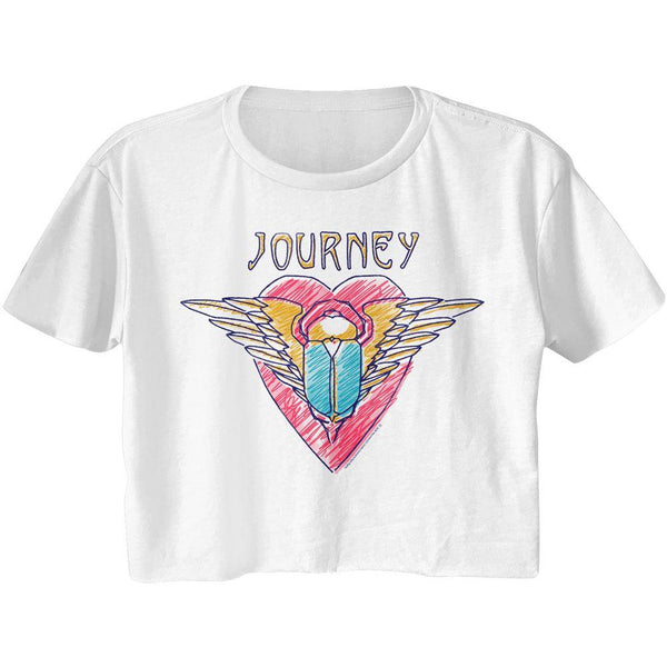 Journey Scribble Scarab Womens Crop Tee - HYPER iCONiC