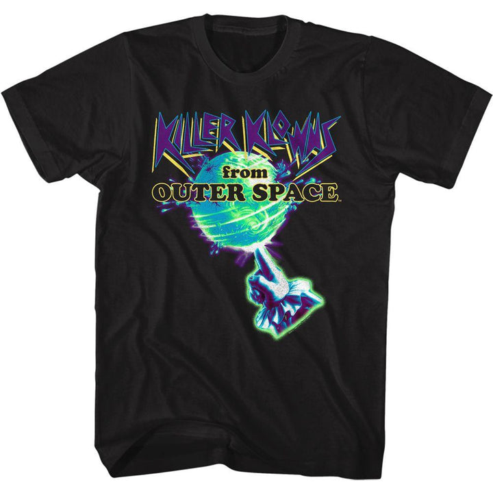Killer Klowns Earth And Hand In Neon T-Shirt - HYPER iCONiC