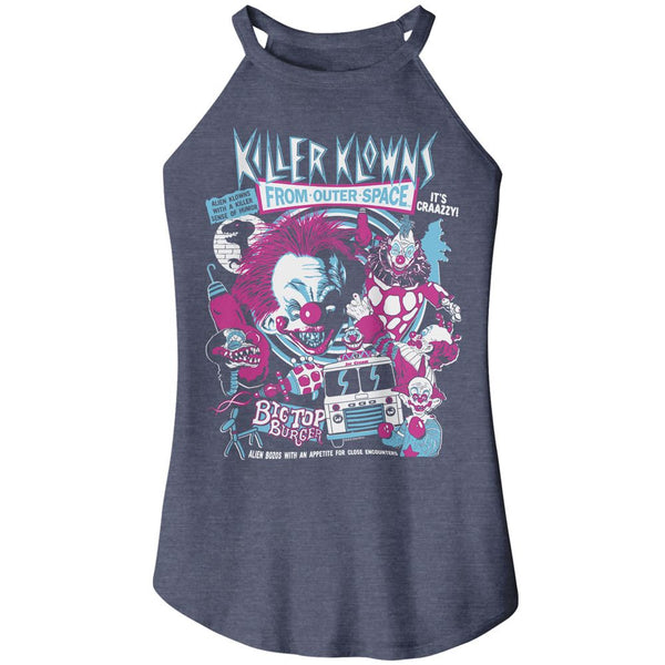 Killer Klowns From Outer Space - Killer Klowns Crazy Bunch Rocker Womens Rocker Tank Top - HYPER iCONiC.