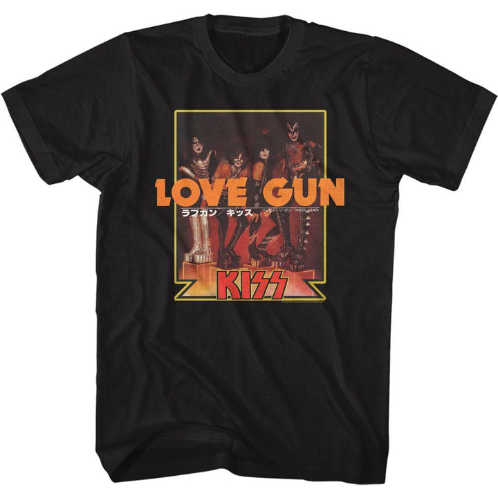 KISS Love Gun Japanese Txt T-Shirt - HYPER iCONiC