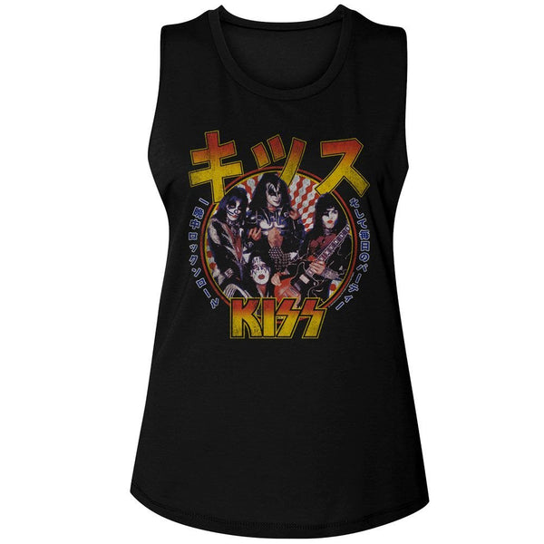 KISS - RR All Nite Japanese Womens Muscle Tank Top - HYPER iCONiC.
