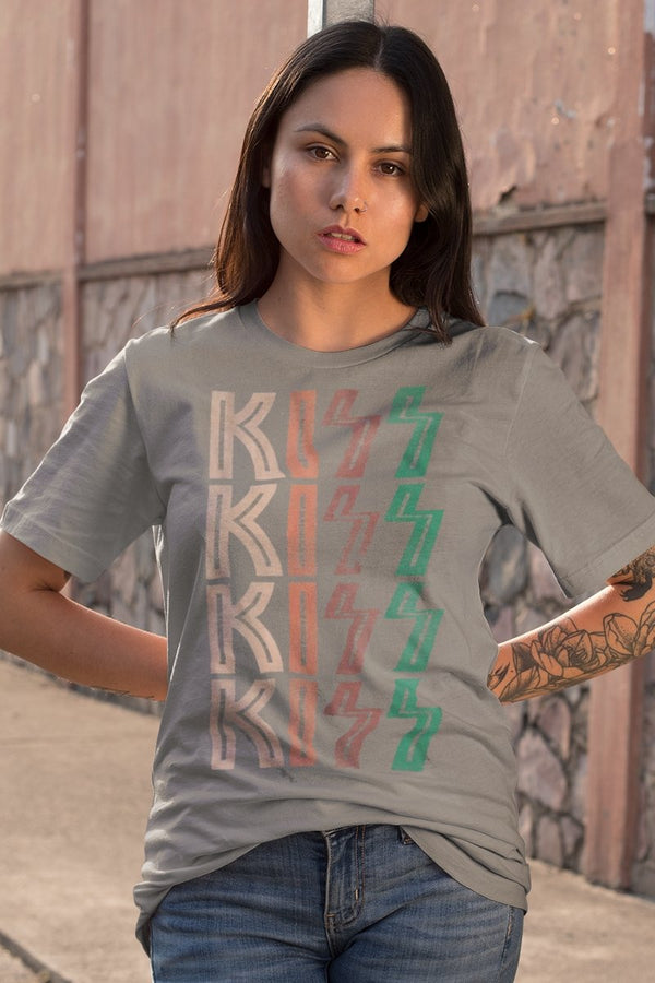 KISS Washed Out Logo Boyfriend Tee - HYPER iCONiC