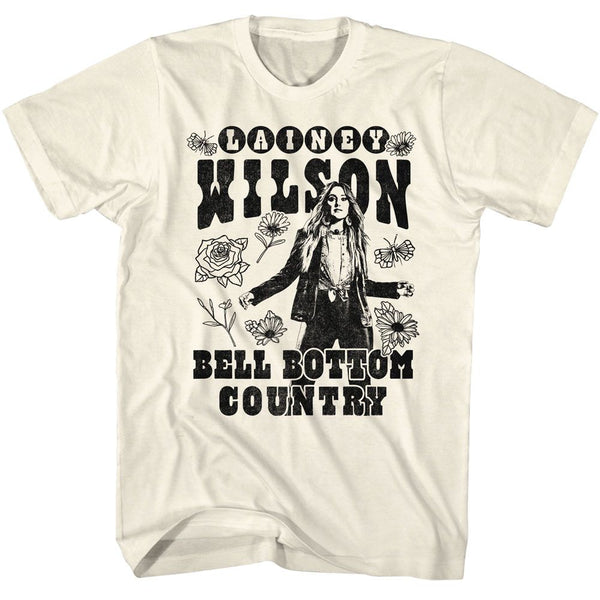 Lainey Wilson - BW Floral Bellbottom T-Shirt - HYPER iCONiC.