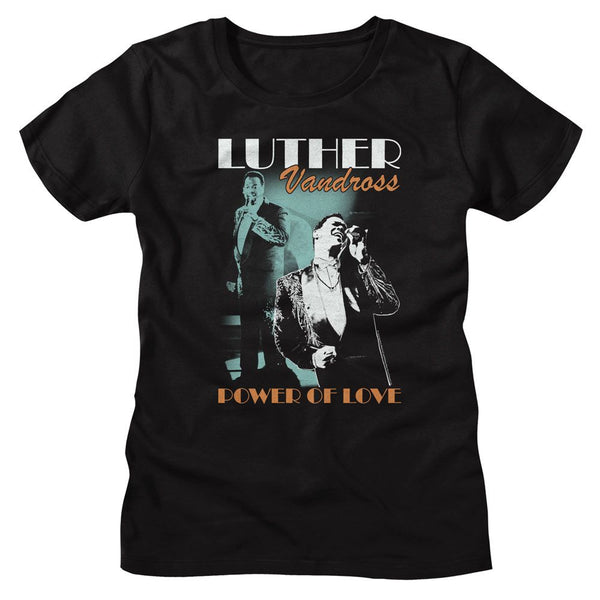 Luther Vandross - Singing On Stage Womens T-Shirt - HYPER iCONiC.