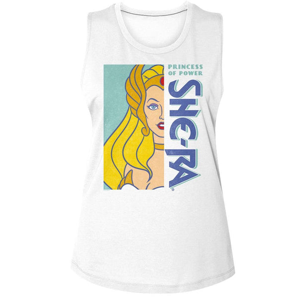 Masters Of The Universe - MOTU She Ra Crop Womens Muscle Tank Top - HYPER iCONiC.