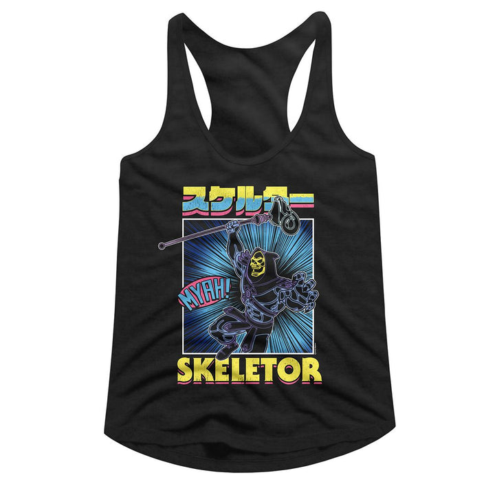 Masters Of The Universe - MOTU Skeletor Burst Womens Racerback Tank Top - HYPER iCONiC.