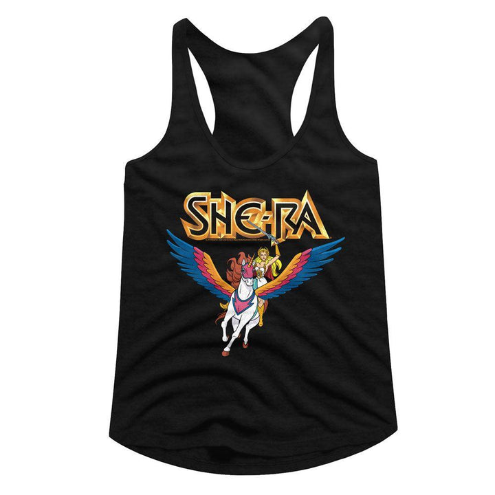 Masters Of The Universe She-Ra & Swiftwind Womens Racerback Tank - HYPER iCONiC