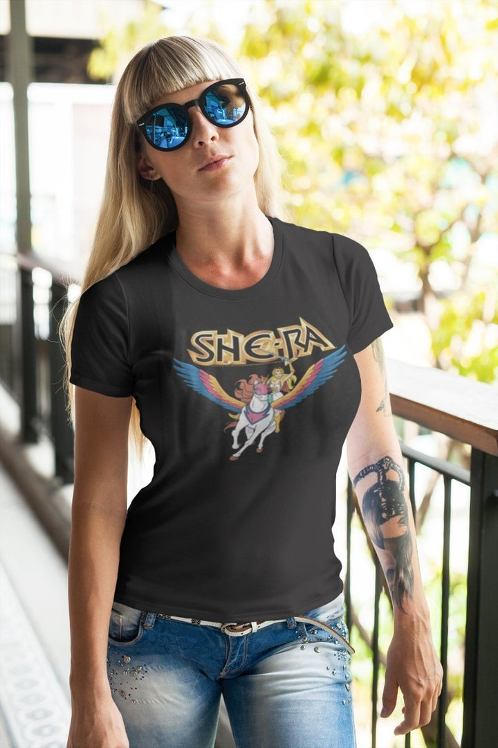 Masters Of The Universe She-Ra & Swiftwind Womens T-Shirt - HYPER iCONiC