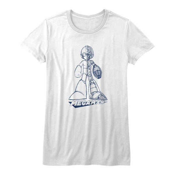 Mega Man Blueprint Womens T-Shirt - HYPER iCONiC