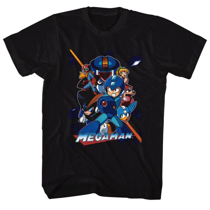 Mega Man Collage Orange Beam Boyfriend Tee - HYPER iCONiC