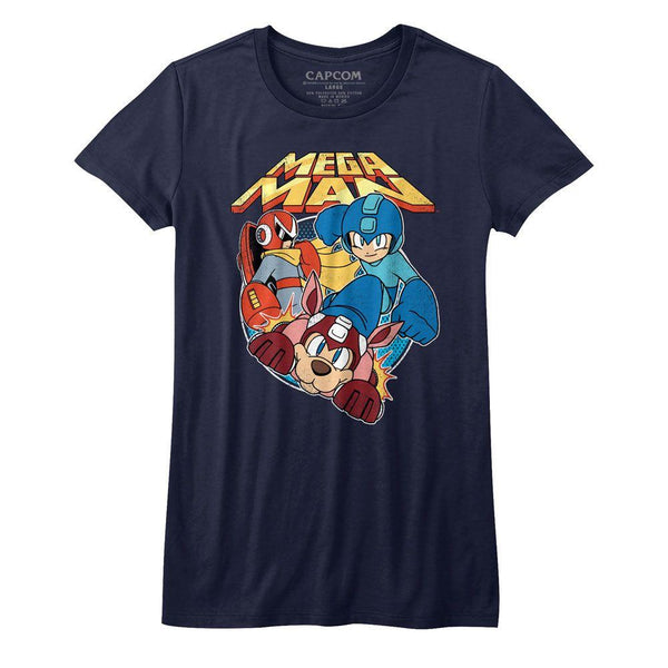 Mega Man Flat Colors Womens T-Shirt - HYPER iCONiC