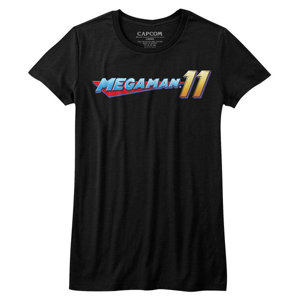 Mega Man Mega Logo Womens T-Shirt - HYPER iCONiC