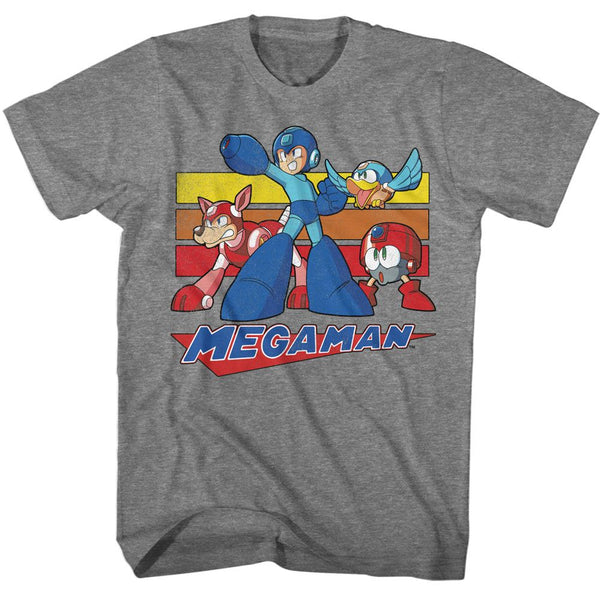 Mega Man - Multi Color Rectangles Boyfriend Tee - HYPER iCONiC.