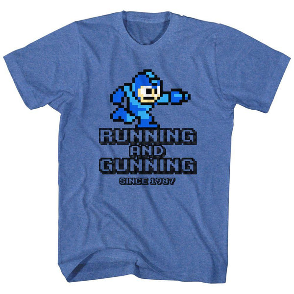 Mega Man Running And Gunning T-Shirt - HYPER iCONiC