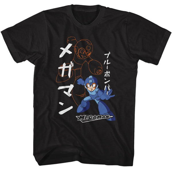 Mega Man - Solid And Outline Boyfriend Tee - HYPER iCONiC.