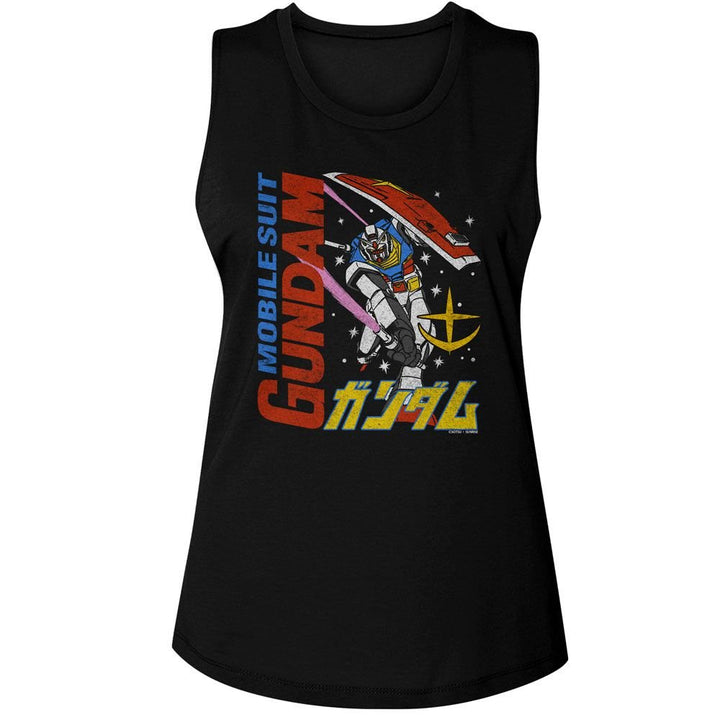 Mobile Suit Gundam - Gundam MS Gundam And Mecha Womens Muscle Tank Top - HYPER iCONiC.