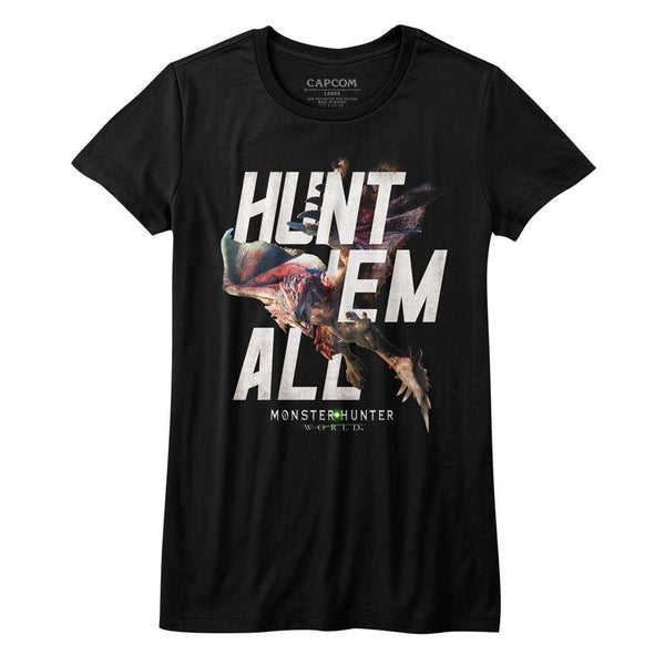 Monster Hunter Hunt Em All Womens T-Shirt - HYPER iCONiC