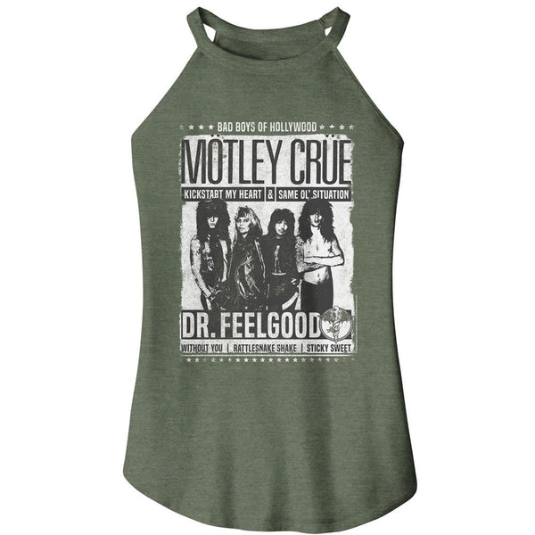 Motley Crue - Dr Feelgood Songs Rocker Womens Rocker Tank Top - HYPER iCONiC.
