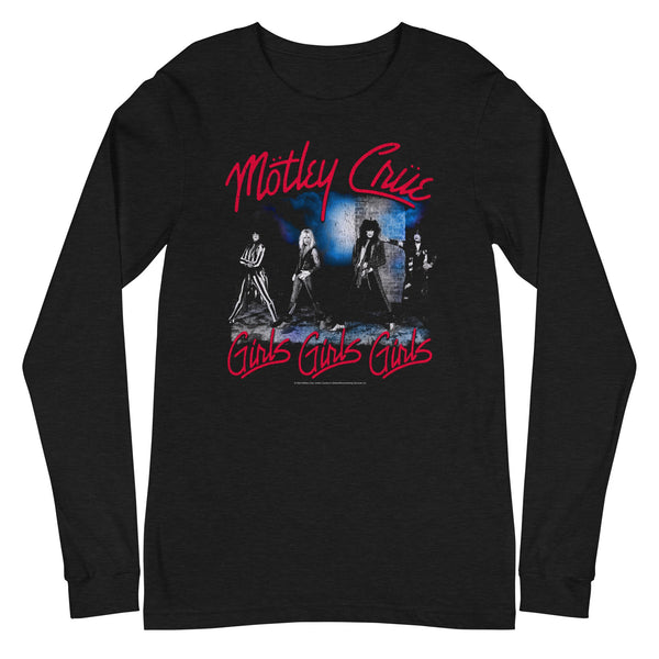 Motley Crue Girls Girls Girls Long Sleeve T-Shirt - HYPER iCONiC.