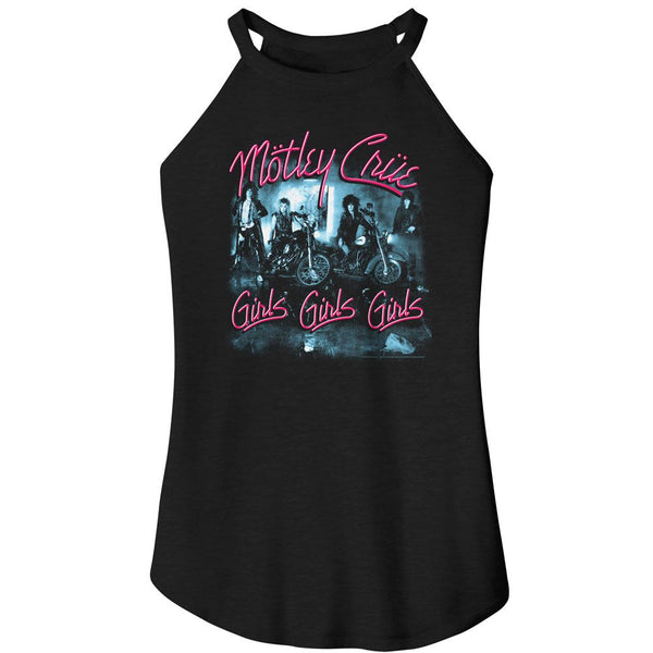 Motley Crue - Girls Girls Girls Rocker Womens Rocker Tank Top - HYPER iCONiC.