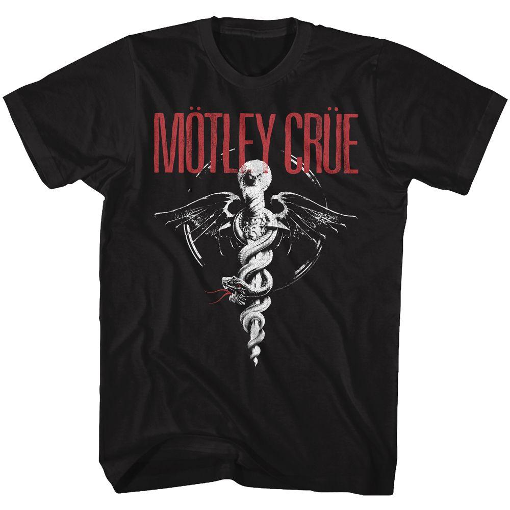 Motley Crue Rd Logo B&W T-Shirt - HYPER iCONiC