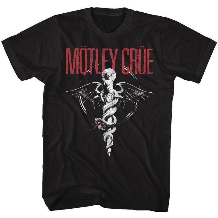 Motley Crue Rd Logo B&W T-Shirt - HYPER iCONiC