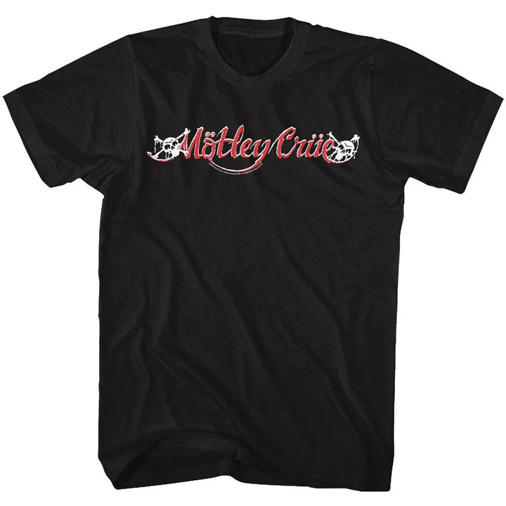 Motley Crue Rd & Wht Logo T-Shirt - HYPER iCONiC