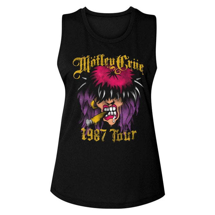 Motley Crue Spraypaint Tour Womens Muscle Tank Top - HYPER iCONiC