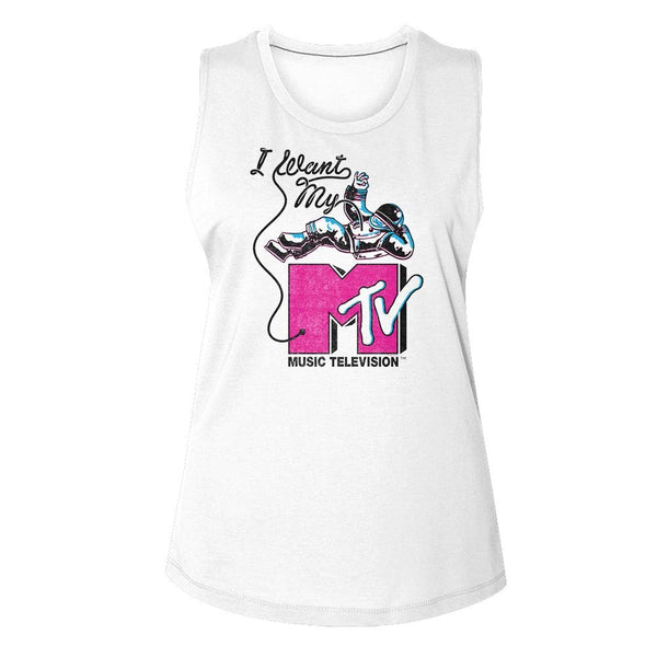 MTV - I Want My Astronaut Womens Tank Top - HYPER iCONiC.