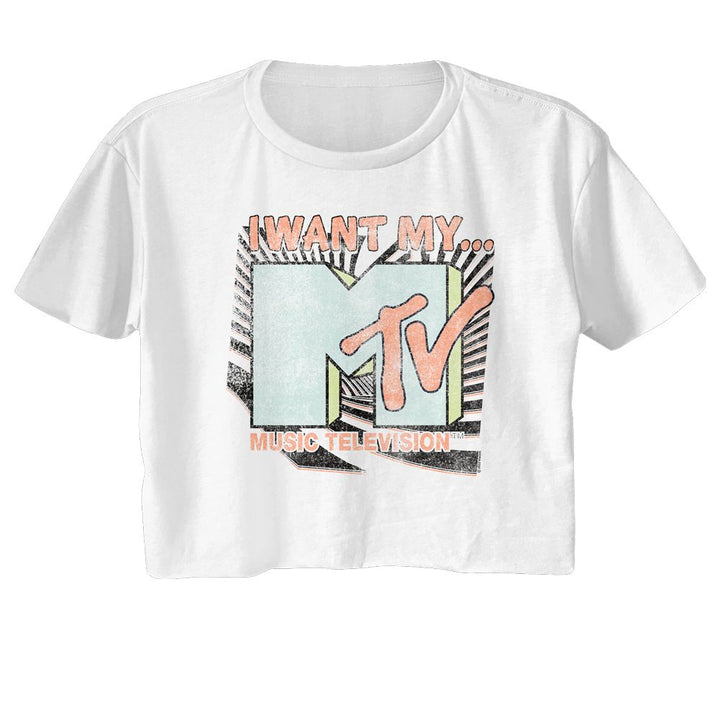 MTV - I Want My Womens Crop Tee - HYPER iCONiC.