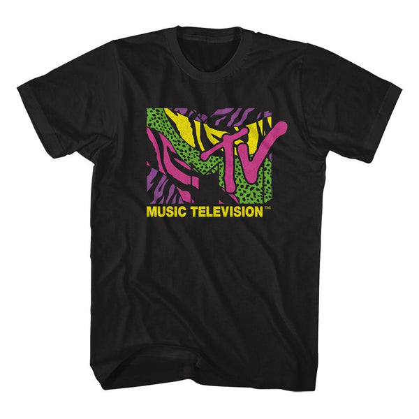 MTV - Leopard And Zebra Print Logo Boyfriend Tee - HYPER iCONiC.