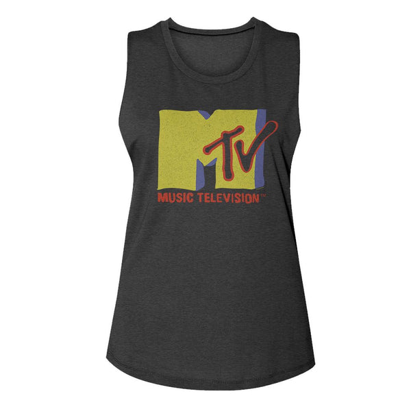 MTV - Muted Tones Muscle Womens Tank Top - HYPER iCONiC.