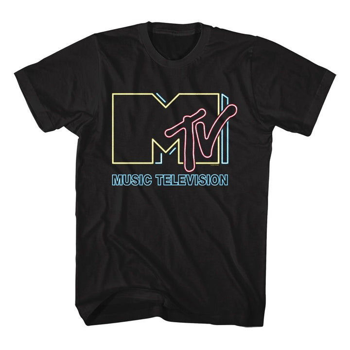 MTV - Neon Sign Logo Boyfriend Tee - HYPER iCONiC.
