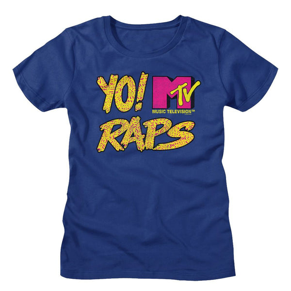 MTV - Yo Raps Texture Womens T-Shirt - HYPER iCONiC.