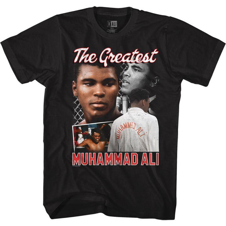 MUHAMMAD ALI - ALI SCRIPT COLLAGE BIG AND TALL T-SHIRT - HYPER iCONiC.