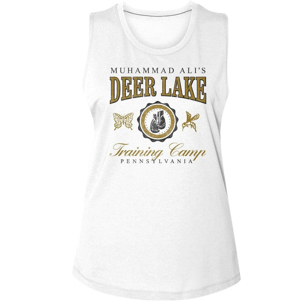 Muhammad Ali - Deer Lake Varsity Vintage Womens Muscle Tank Top - HYPER iCONiC.
