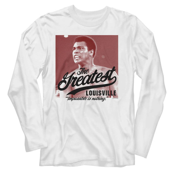 Muhammad Ali - Impossible Is Nothing Long Sleeve Boyfriend Tee - HYPER iCONiC.