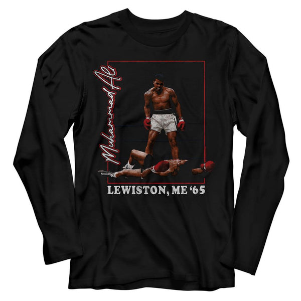 Muhammad Ali - Lewiston Me 65 Long Sleeve Boyfriend Tee - HYPER iCONiC.