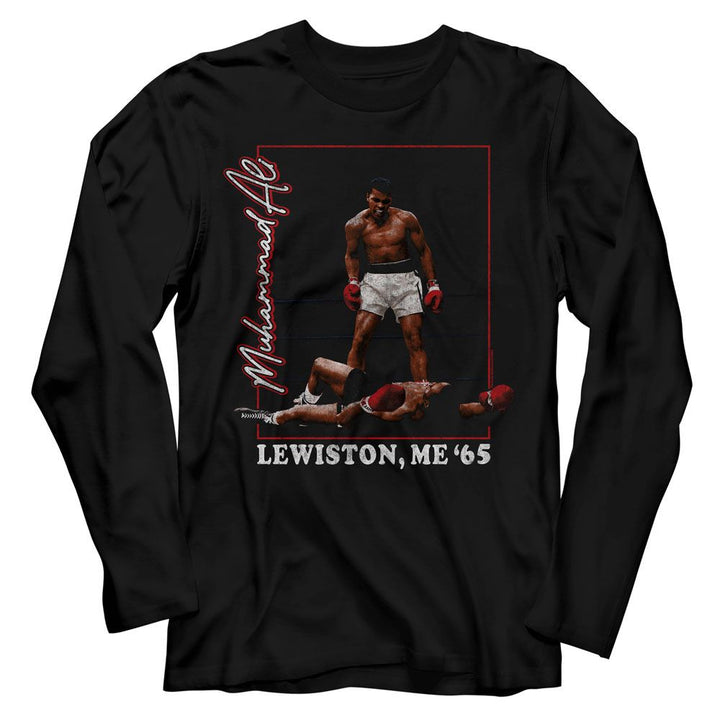 Muhammad Ali - Lewiston Me 65 Long Sleeve Boyfriend Tee - HYPER iCONiC.