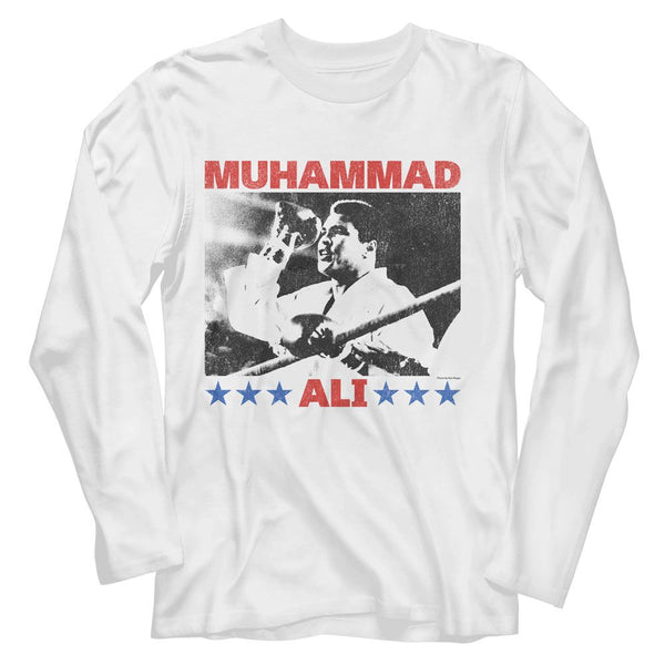 Muhammad Ali - Raising Fist Long Sleeve Boyfriend Tee - HYPER iCONiC.